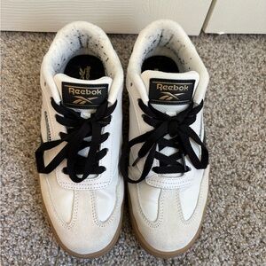 Reebok Classic White Sneakers with Black Accents